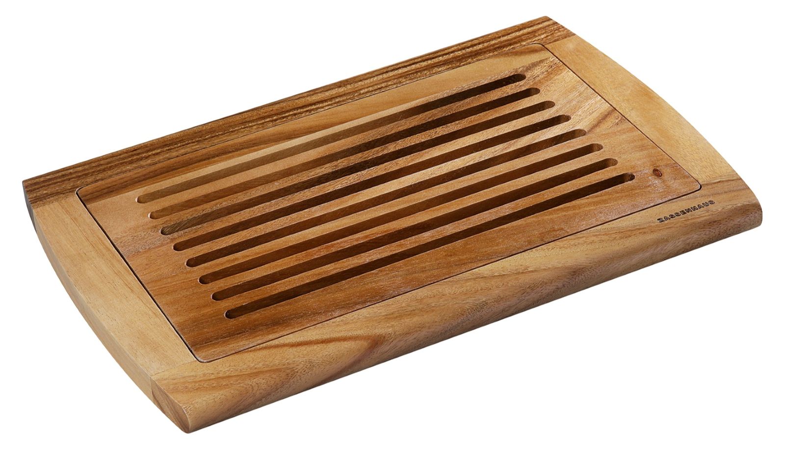 055405 Akátové prkénko na krájení chleba o rozměru 42x28x2 cm od špičkové německé značky Zassenhaus je dostatečně velké i pro krájení velkých bochníků i dlouhých baget (1)